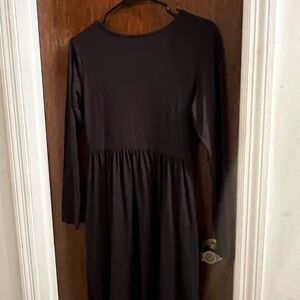 Black ladies long sleeve empire waist dress size small